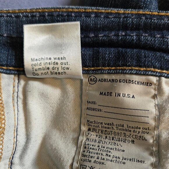 AG Adriano Goldschmied The Tomboy Relaxed Straight Jeans Womens 26R Dark Wash US - Picture 8 of 8